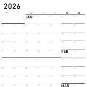 Monday Monochrome Large Wall Calendar (27x39)