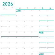 Monday First Large Wall Calendar (27x39)