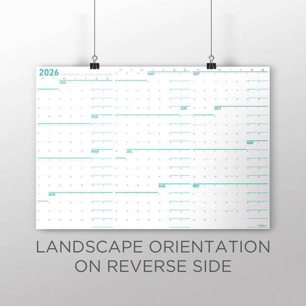 Monday First Large Wall Calendar (27x39)