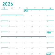 Sunday First Large Wall Calendar (27x39)