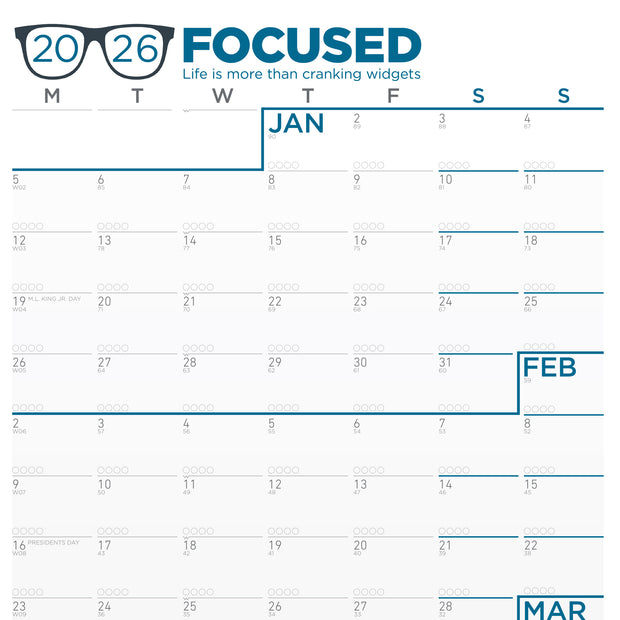 The FOCUSED Calendar
