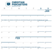 Content Calendar from the Christian Podcasters Association