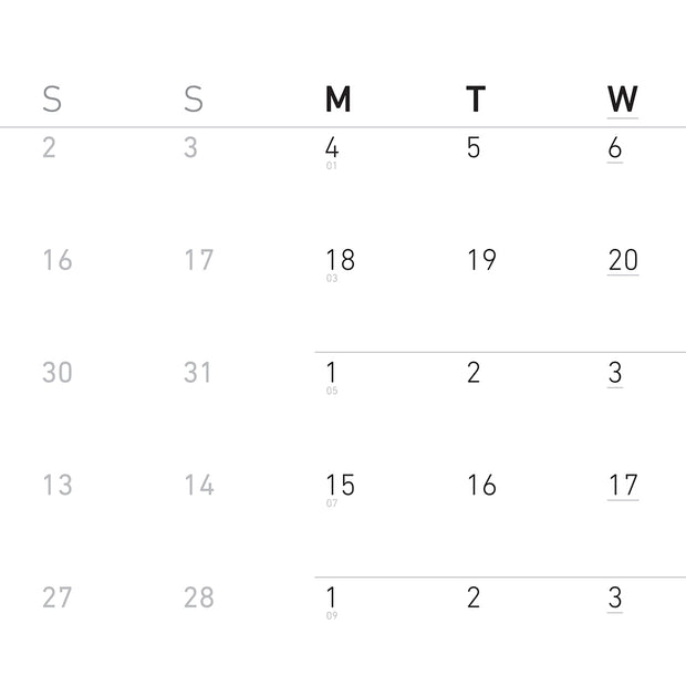 Beta Minimal Calendar